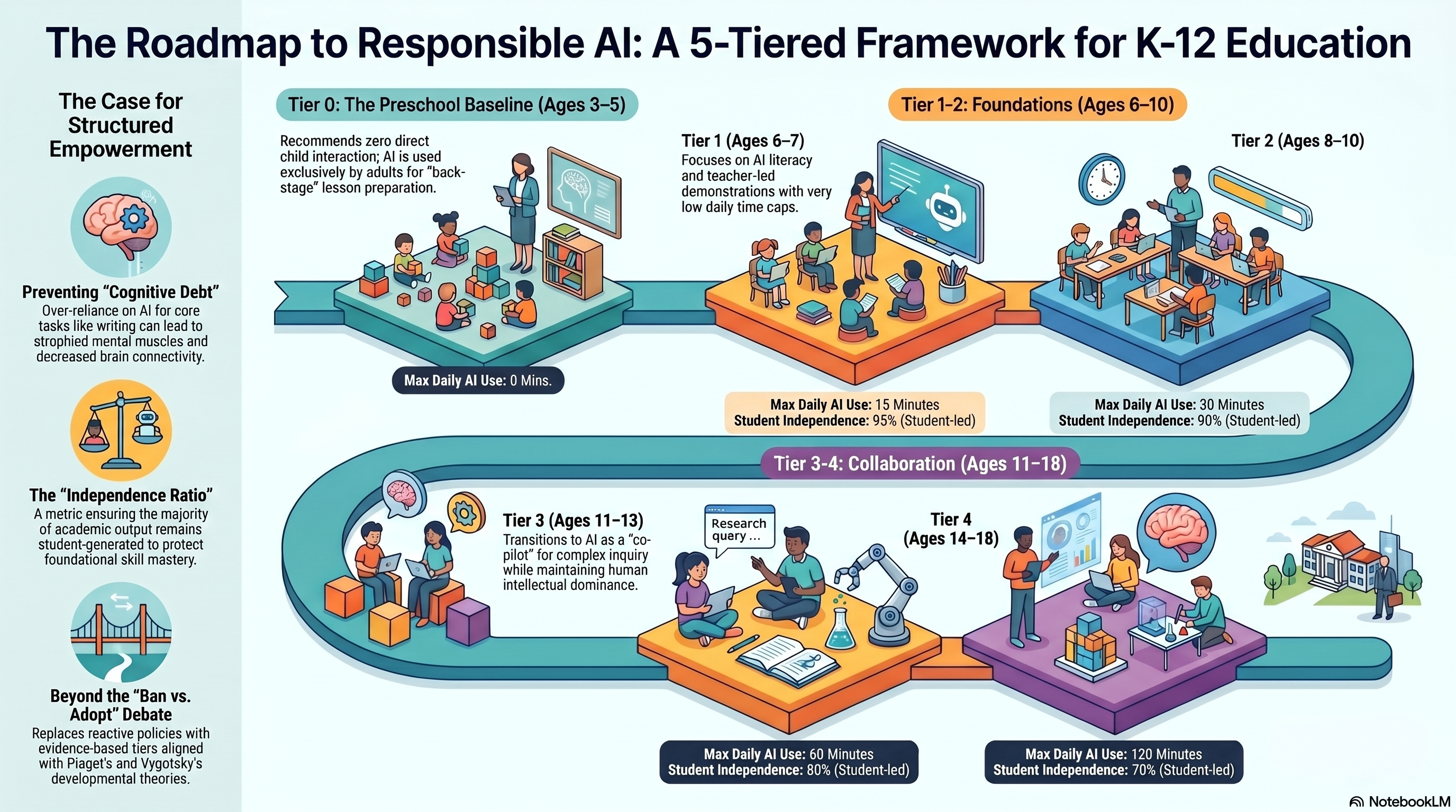 Developmental AI Use Progression Infographic